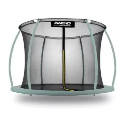  Trambulin belső védőháló, Neo-Sport 1831, átmérő: 252 cm, magasság: 180 cm, 6 oszlophoz, polietilén, cipzáras bejárat