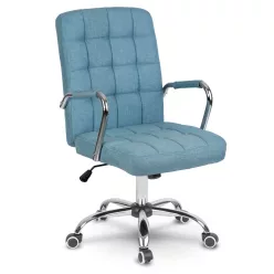   Irodai szék, Sofotel Benton, kék, műbőr kárpitozás, dönthető Tilt mechanika, magasságállítás, ergonomikus háttámla, karfával