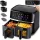 Air Fryer forrólevegős sütő, Berdsen BD-657, 10,2 liter, fekete, olaj nélküli sütés, érintőkijelzős, 8 program, 2 kosár, LED világítás, 1700 W