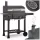 Faszenes grill, Berdsen BD-891, fekete, acél, 122 x 109,5 x 48 cm, kétrészes öntöttvas rács: 57 x 43 cm, kerekek