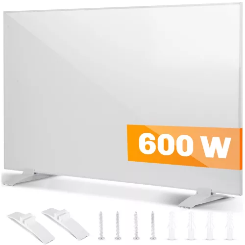 Elektromos fűtőpanel, Berdsen, BD-980, 600 W, 100 x 60 x 1,5 cm, infravörös Carbon Crystal technológia, falra/mennyezetre szerelhető vagy szabadon álló, gyors felfűtés, túlmelegedés elleni védelem, csendes működés