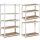 Műhelypolc, Humberg 4841, fehér, 150 x 75 x 30 cm, 5 polcos, acél, MDF polclapok, állítható polcmagasság, teherbírás: 125 kg/polc
