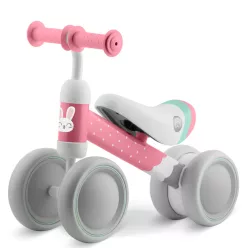   Háromkerekű futóbicikli, Ricokids, rózsaszín, EVA habkerekek 15 cm, acél váz, kormányfordulás határoló, gumírozott markolat, 12 hónapos kortól