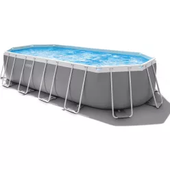   INTEX MetalPrism Set ovális medence 610 x 305 x 122 cm (26798)