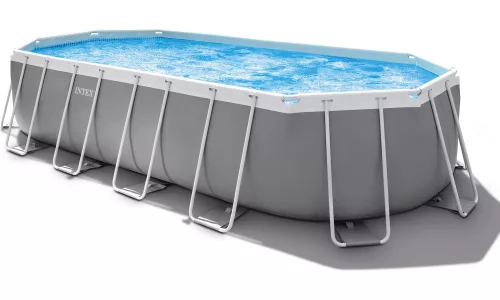 INTEX MetalPrism Set ovális medence 610 x 305 x 122 cm (26798)