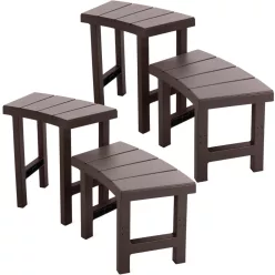   Pad szett, Intex PureSpa, 221 × 76 × 60 cm, barna, 2 közepes és 2 magas pad, összekapcsolható, 160 kg teherbírás, 4 személyes kerek jakuzzihoz (28515)