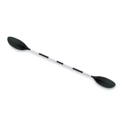   Kajaklapát / evezőlapát, Intex, 218 cm, fekete, alumínium kivitel, 4 részes kialakítás, állítható lapátszöggel, csúszásmentes markolattal, 2 db evező, egyben kajaklapáttá összeállítható (69629)