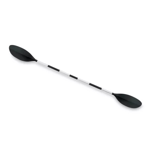 Kajaklapát / evezőlapát, Intex, 218 cm, fekete, alumínium kivitel, 4 részes kialakítás, állítható lapátszöggel, csúszásmentes markolattal, 2 db evező, egyben kajaklapáttá összeállítható (69629)