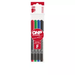 Alkoholos marker készlet, F, OHP Ico, 4 klf.szín