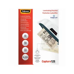   Lamináló fólia, A4, 125 micron, fényes, 100 db/doboz, Fellowes®