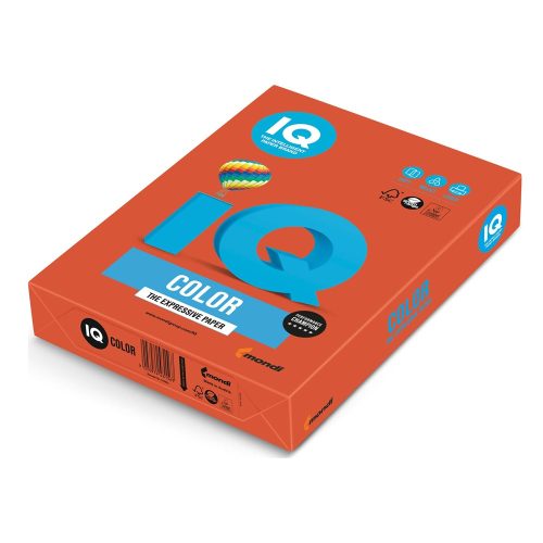 Másolópapír, színes, A4, 80g. IQ ZR09 500ív/csomag, intenzív téglavörös