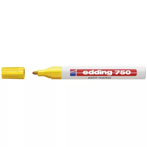 Lakkmarker 2-4mm, kerek Edding 750 sárga