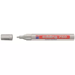 Lakkmarker 2-4mm, kerek Edding 750 ezüst