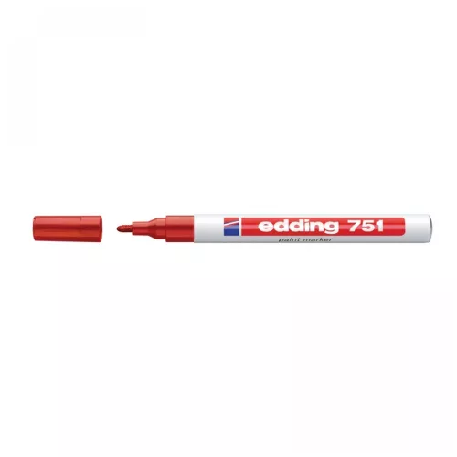 Lakkmarker 1-2mm, kerek Edding 751 piros