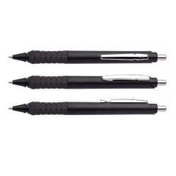   Golyóstoll nyomógombos 0,8mm, műanyag fekete test Apollo K, írásszín fekete