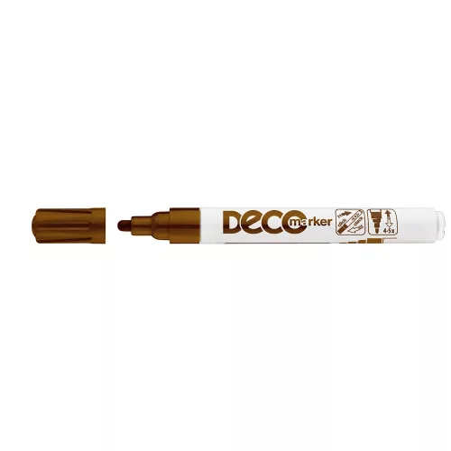 Lakkmarker, decomarker 2-4mm, kerek Ico barna