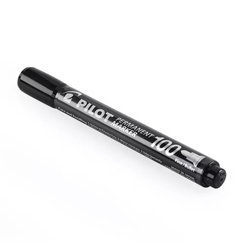 Alkoholos marker 1mm, kerek hegyű, Pilot 100 fekete