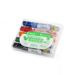   Táblamarker készlet, 2,3mm, kerek hegyű, utántölthető medium V-Board Pilot 5 klf. szín