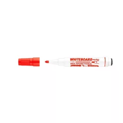   Táblamarker 3mm, mágneses, táblatörlővel multifunkciós Ico MARKERASER piros