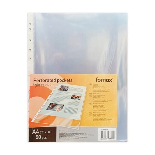 Genotherm lefűzhető A4, 90 micron, víztiszta XL ( 220x300mm,) Fornax 50 db/csomag,