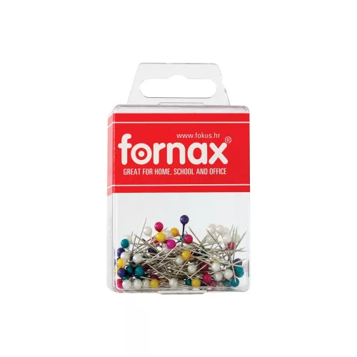 Gombostű BC-489 színes fejjel műanyag dobozban Fornax