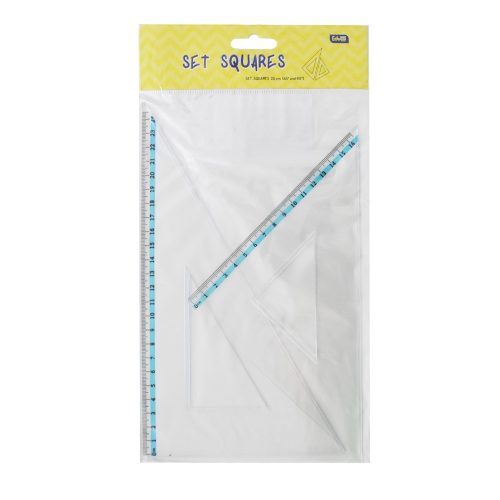 Vonalzókészlet, háromszög 16 cm és 24cm, ( 45°/60° ) 2 db/bliszter Educa