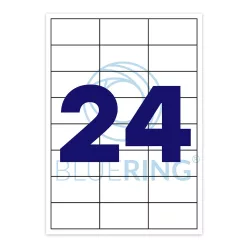 Etikett címke, 64,3x34mm, 100 lap, 24 címke/lap Bluering®