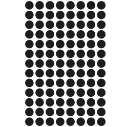   Etikett címke, o8mm, jelölésre, 104 címke/ív, 4 ív/doboz, Avery fekete