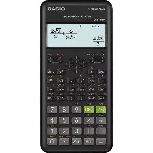 Számológép tudományos 252 funkciós Casio FX 82 ES PLUS 2 fekete