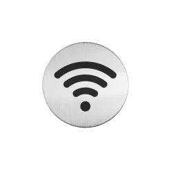  Piktogram, információs tábla, átmérő 83mm, WIFI Durable ezüst