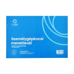   Személygépkocsi menetlevél 100lap,os tömb A4, fekvő D.GEPJ.31 Bluering®