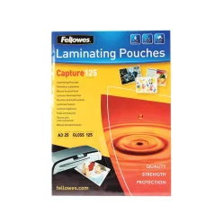   Lamináló fólia, A3, 125 mikron, fényes, 25 db/doboz, Fellowes®