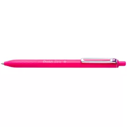   Golyóstoll nyomógombos 0,35mm, Pentel iZee, írásszín rózsaszín