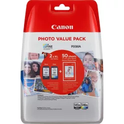   Canon PG545XL/CL546XL tintapatron + fotópapír multipack ORIGINAL