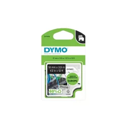   Feliratozógép szalag Dymo D1 flexibilis ID S0718040/16957 12mmx3,5m, fekete/fehér