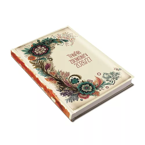 Tanári határidőnapló A5, műbőr 150mmx210mm, fehér lapokkal akvarell 2026/2027 Realsystem