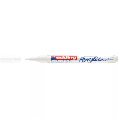 Akril marker 1-2mm, Edding 5300 fehér