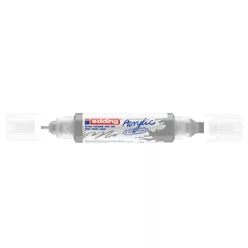   Akril marker 2-3mm, és 5-10mm, 3D kétvégű Edding 5400 ezüst