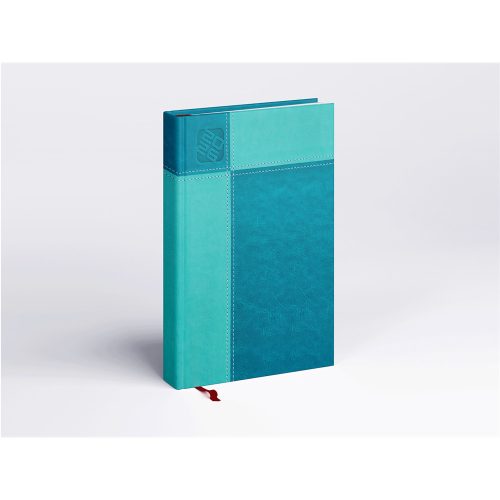 Határidőnapló Prémium M B/5, heti krémszínű lapokkal türkiz Realsystem 2026.