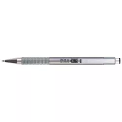  Golyóstoll 0,7mm, metál ezüst test, Zebra F-301A, írásszín kék