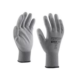   Szerelőkesztyű poliészter PU tenyérmártással L-es méret Guarder szürke