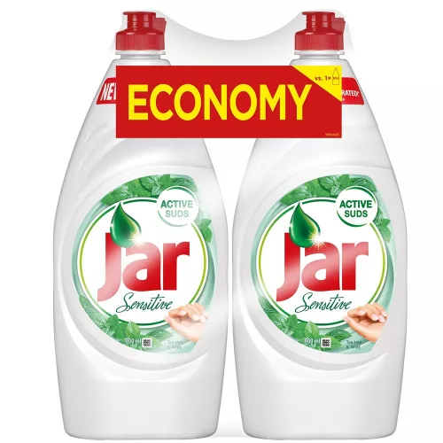 Mosogatószer 2 x 900 ml kézi duopack Jar TeaTree&Mint