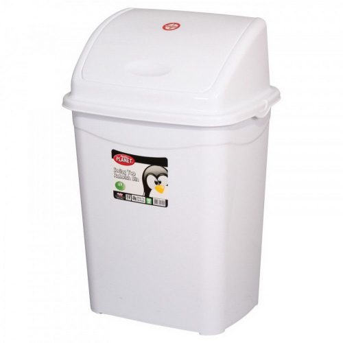 Szemetes kuka billenő fedéllel műanyag 50 literes fehér UP122-001