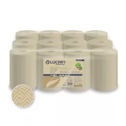   Kéztörlő 2 rétegű tekercses átmérő: 19 cm fehér 6 tekercs/karton 150 ID Eco Lucart_861061E