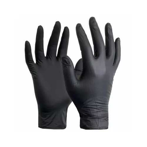 Gumikesztyű nitril púdermentes L 100 db/doboz Guarder®_fekete