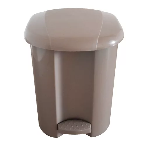 Szemetes kuka pedálos műanyag 17 literes, barna