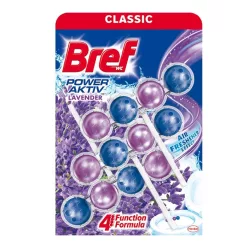   WC illatosító golyós 3 x 50 g Power Aktiv Bref Lavender Field