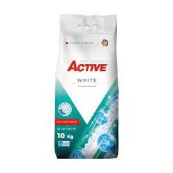   Mosópor 10 kg (130 mosás) zsákos fehér ruhákhoz Active White
