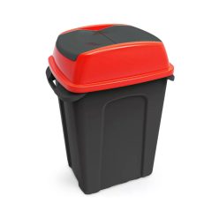   Szemetes kuka billenő fedéllel műanyag 70 literes HIPPO antracit/piros