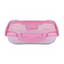   Ételtároló doboz 0,7 literes csatos és szelepes mikrós-fagyasztós_lányos színek